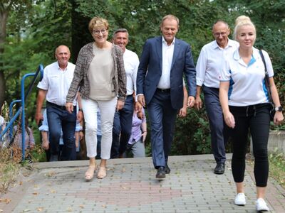 19 sierpnia 2022 r. Spotkanie z Donaldem Tuskiem w Krośnie Odrzańskim na temat katastrofy ekologicznej w Odrze
