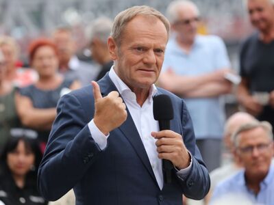 19 sierpnia 2022 r. Spotkanie z Donaldem Tuskiem w Krośnie Odrzańskim na temat katastrofy ekologicznej w Odrze