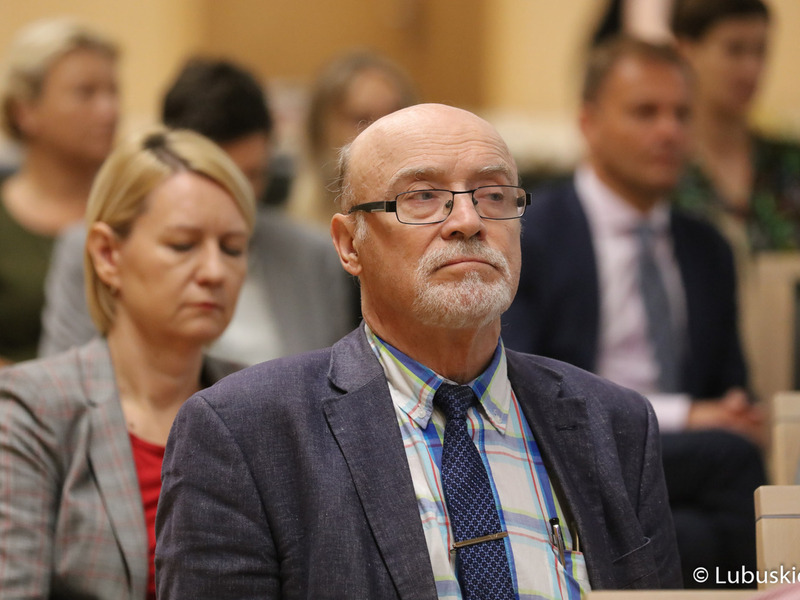 Uczestnicy Lubuskiego Forum Innowacji w Sali Kolumnowej urzędu marszałkowskiego w Zielonej Górze