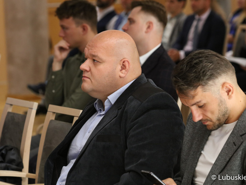Uczestnicy Lubuskiego Forum Innowacji w Sali Kolumnowej urzędu marszałkowskiego w Zielonej Górze
