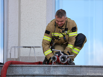 Ćwiczenia ewakuacyjne w urzędzie marszałkowskim w Zielonej Górze 