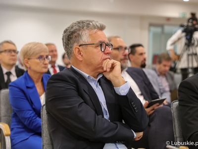 Burmistrz Bytomia Odrz. Jacek Sauter na debacie samorządowej w Muzeum Ziemi Lubuskiej w Zielonej Górze 