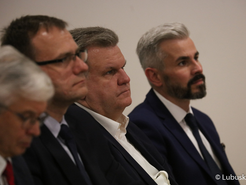Uczestnicy debaty samorządowej w Muzeum Ziemi Lubuskiej w Zielonej Górze