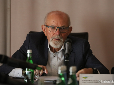 Posiedzenie Wojewódzkiej Rady Dialogu Społecznego w Górzykowie.Na zdjęciu Edward Makarewicz.