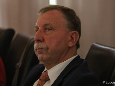 Posiedzenie Wojewódzkiej Rady Dialogu Społecznego w Górzykowie. Na zdjęciu Henryk Maciej Woźniak.