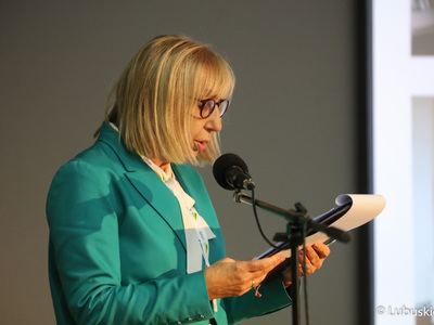 Uroczystość jubileuszu 75-lecia istnienia Wojewódzkiej i Miejskiej Biblioteki Publicznej im. Cypriana Norwida w Zielonej Górze. 