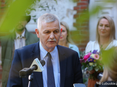 Jacek Urbański, dyrektor Lubuskiego Centrum Produktu Regionalnego na konferencji prasowej dot. promocji produktów regionalnych w Karszynie