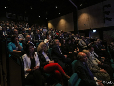 Uczestnicy pierwszego dnia Kongresu Gospodarczego Lubuskie 2022 w Centrum Kreatywnej Kultury przy zielonogórskim Regionalnym Centrum Animacji Kultury 