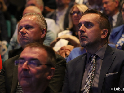 Uczestnicy pierwszego dnia Kongresu Gospodarczego Lubuskie 2022 w Centrum Kreatywnej Kultury przy zielonogórskim Regionalnym Centrum Animacji Kultury 
