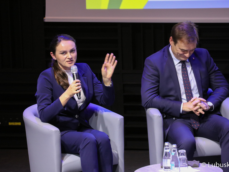 Uczestnicy pierwszego dnia Kongresu Gospodarczego Lubuskie 2022 w Centrum Kreatywnej Kultury przy zielonogórskim Regionalnym Centrum Animacji Kultury