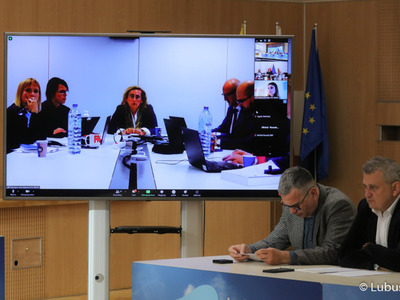Negocjacje programu z Komisją Europejską w Sali Kolumnowej Urzędu Marszałkowskiego Województwa Lubuskiego 