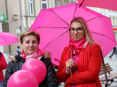 Uczestniczki Różowego Marszu w Zielonej Górze