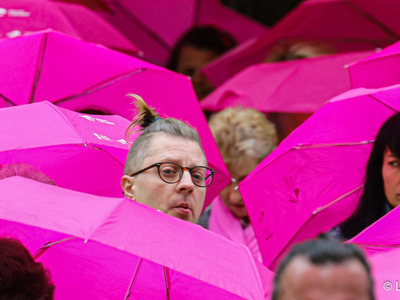 Uczestnicy Różowego Marszu w Zielonej Górze