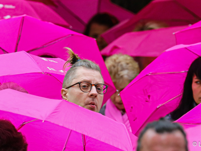 Uczestnicy Różowego Marszu w Zielonej Górze