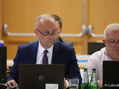 Członkowie zarządu woj. lubuskiego: Marcin Jabłoński (z lewej) oraz Tadeusz Jędrzejczak