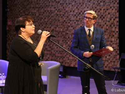 Uczestnicy konferencji „Aktywna Kobieta Wiejska 2022” w Centrum Kreatywnej Kultury przy Regionalnym Centrum Animacji Kultury w Zielonej Górze