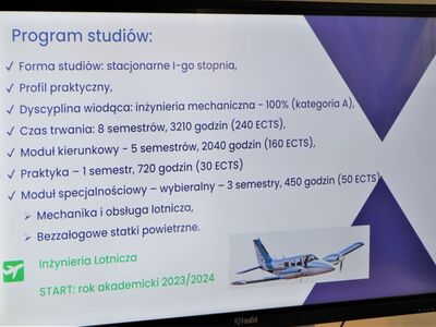 27 października 2022 r. Dzień promocyjny nowego kierunku kształcenia na UZ - Inżynierii Lotniczej - w siedzibie Wydziału Mechanicznego Uniwersytetu Zielonogórskiego