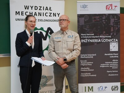 27 października 2022 r. Dzień promocyjny nowego kierunku kształcenia na UZ - Inżynierii Lotniczej - w siedzibie Wydziału Mechanicznego Uniwersytetu Zielonogórskiego