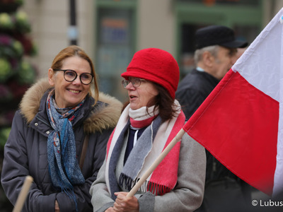 Uczestnicy Marszu Niepodległości w Zielonej Górze 