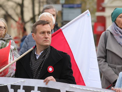 Uczestnicy Marszu Niepodległości w Zielonej Górze