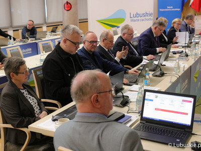 Radni podczas XLVIII zwyczajnej sesji Sejmiku Województwa Lubuskiego.