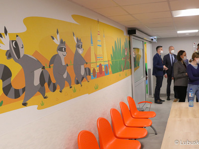 Wnętrze Centrum Zdrowia Matki i Dziecka, które zostało zrealizowane dzięki funduszom Unii Europejskiej