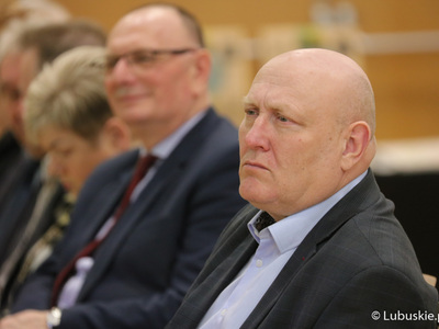 Przewodniczący Sejmiku Województwa Lubuskiego Wacław Maciuszonek na Forum Producentów Produktów Regionalnych w Sali Kolumnowej Urzędu Marszałkowskiego Województwa Lubuskiego w Zielonej Górze 