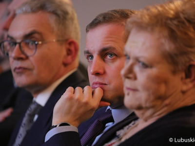 Podczas czwartkowej gali w Bibliotece Norwida ogłoszono laureatów w poszczególnych kategoriach konkursowych Lubuskiego Wawrzynu 2022. Na zdjęciu wicemarszałek woj. lubuskiego Łukasz Porycki.
