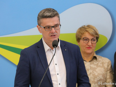 Sebastian Ciemnoczołowski, główny specjalista w Szpitalu Uniwersyteckim w Zielonej Górze podczas konferencji prasowej inaugurującej kampanię „Tak dla Lubuskiego Centrum Onkologii”