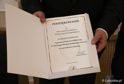 Podziękowanie dla Stanisława Myśliwca, prezesa Lubuskiej Izby Rolniczej