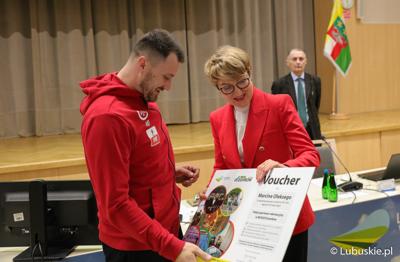 Marszałek Elżbieta Anna Polak i Marcin Oleksy