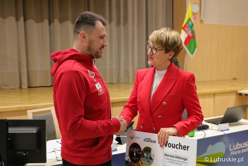Marszałek Elżbieta Anna Polak i Marcin Oleksy