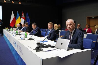 Konwent Marszałków Województw RP w Poznaniu. Na zdjęciu członek zarządu województwa lubuskiego Marcin Jabłoński.