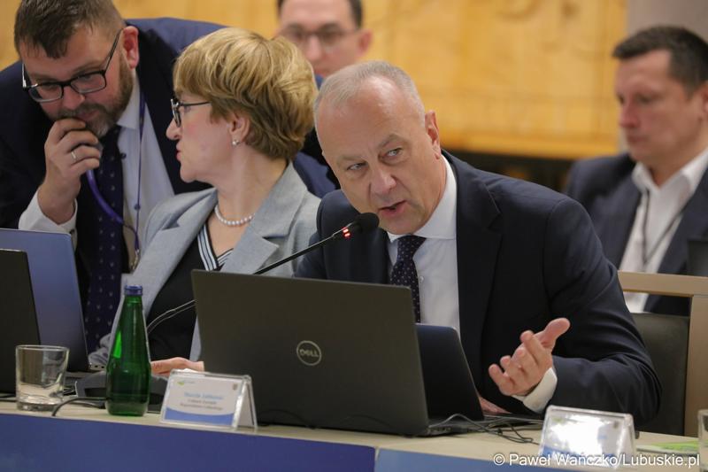 Członek zarządu woj. lubuskiego Marcin Jabłoński.