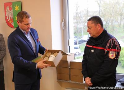 Wicemarszałek Łukasz Porycki gościł delegację strażaków z Burgundii, odbywających wizytę studyjną w województwie lubuskim. 
