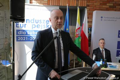 Członek zarządu województwa lubuskiego Marcin Jabłoński 