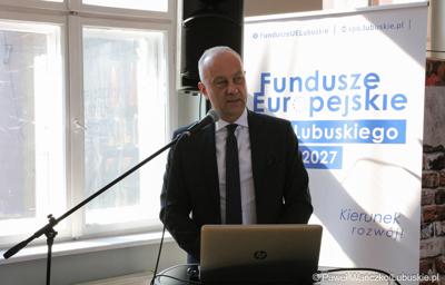 Członek zarządu województwa lubuskiego Marcin Jabłoński 