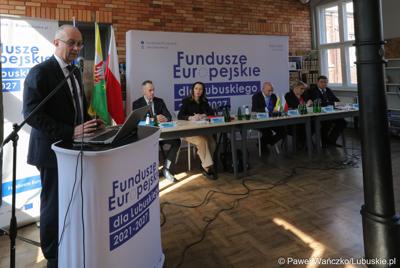 Członek zarządu województwa lubuskiego Marcin Jabłoński 