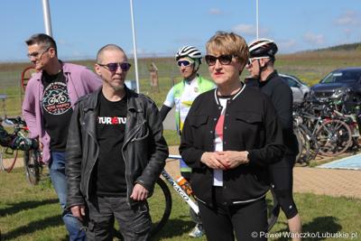 Uczestnicy Lubuskiej Majówki Rowerowej w Zaborze