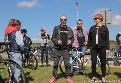Uczestnicy Lubuskiej Majówki Rowerowej w Zaborze