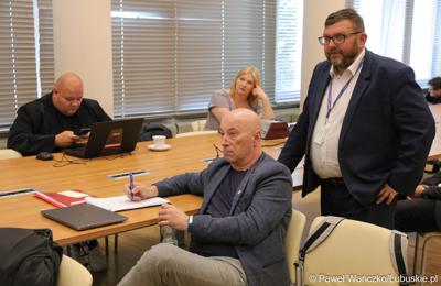 Uczestnicy konferencji prasowej w Urzędzie Marszałkowskim Województwa Lubuskiego w Zielonej Górze