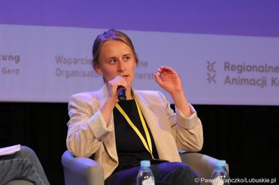 Uczestniczka 16. Polsko-Niemieckich Dni Mediów w Centrum Kreatywnej Kultury w Zielonej Górze