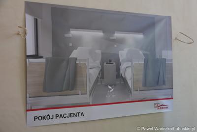 Wizualizacja wnętrz budynku Pawilonu Rehabilitacyjnego w Lubuskim Centrum Ortopedii w Świebodzinie 