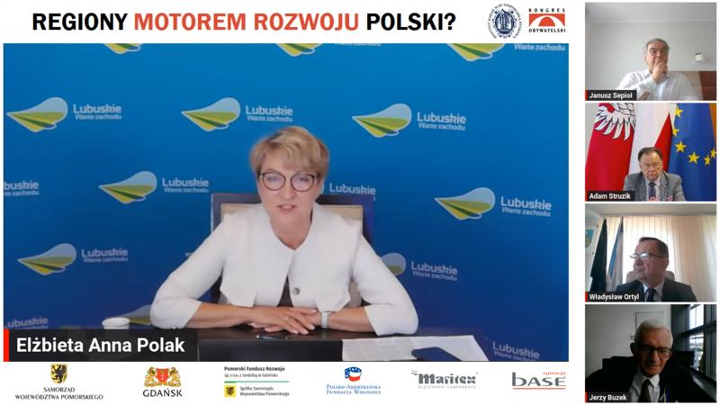 Elżbieta Anna Polak podczas debaty online