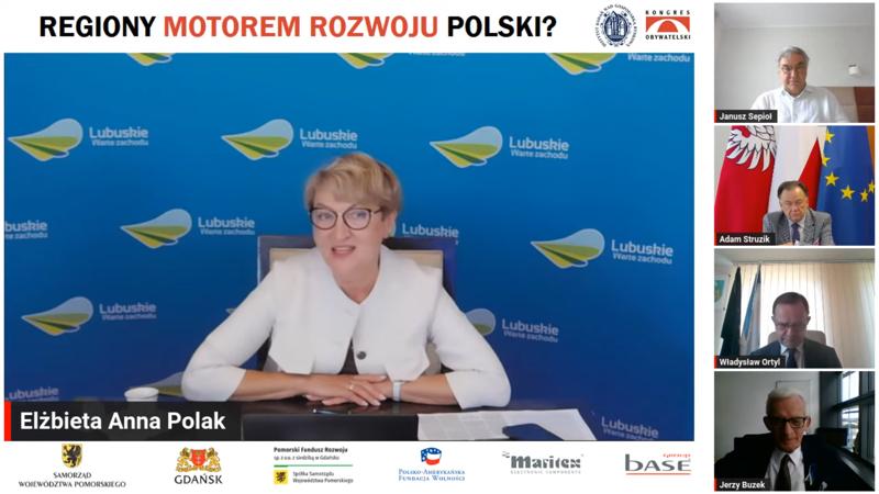 Elżbieta Anna Polak podczas debaty online