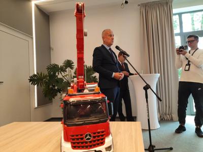 26 lipca 2023 r. Gminny Ośrodek Kultury w Kłodawie. Podpisanie umów z gminami na północy województwa na dofinansowanie na zadania własne z zakresu ochrony przeciwpożarowej. 