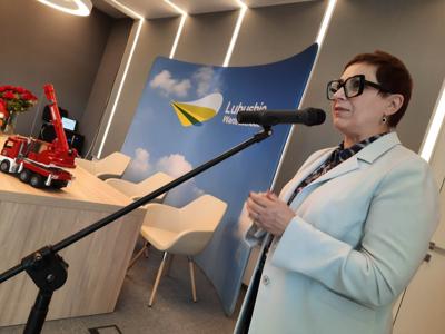 26 lipca 2023 r. Gminny Ośrodek Kultury w Kłodawie. Podpisanie umów z gminami na północy województwa na dofinansowanie na zadania własne z zakresu ochrony przeciwpożarowej. 