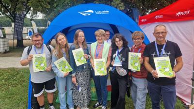 Stoisko promocyjne województwa lubuskiego na Campusie Polska Przyszłości.