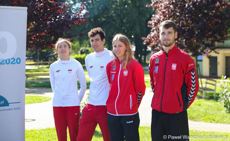 Lubuscy sportowcy na konferencji prasowej na terenie WOSiR w Drzonkowie
