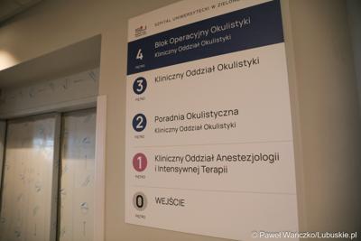 Wnętrze nowo otwartego budynku Klinicznego Oddziału Anestezjologii i Intensywnej Terapii oraz Klinicznego Oddziału Okulistyki wraz z poradniami.
